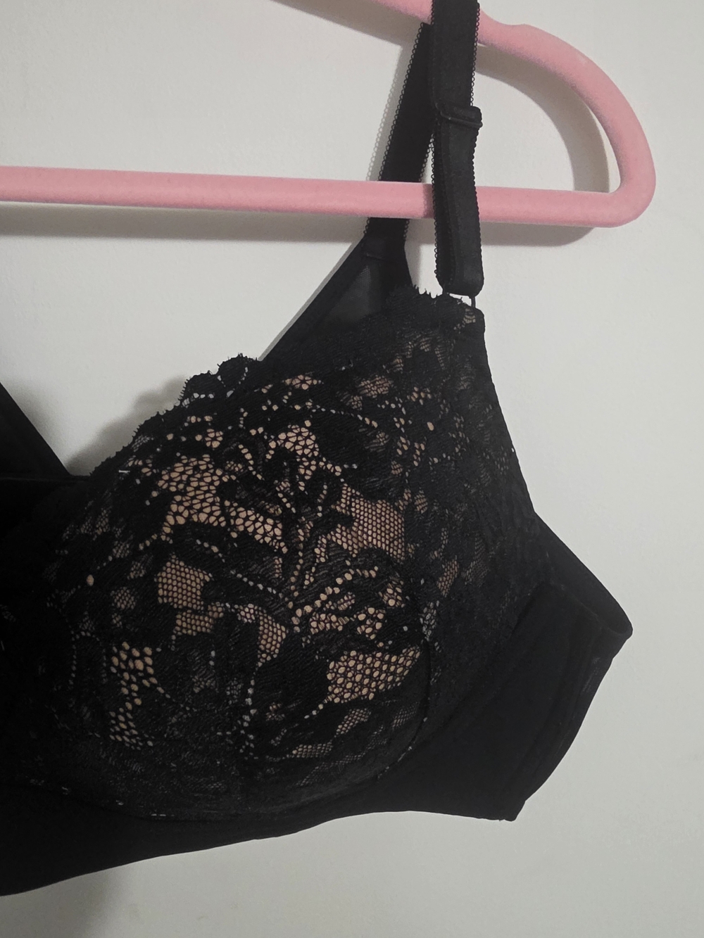 Torrid 44C No Wire Push Up Black Lace  Bra
